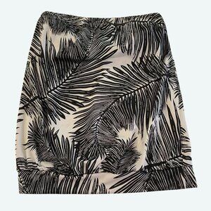 Vince Camuto Strapless Swim Top Black & White Palm Print Size‎ S